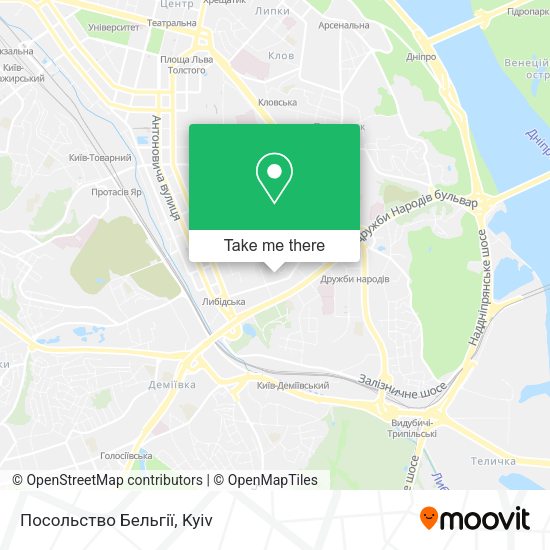 Карта Посольство Бельгії