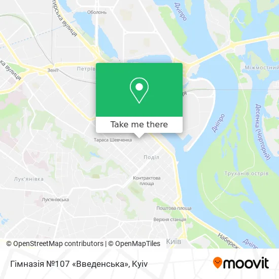 Карта Гімназія №107 «Введенська»