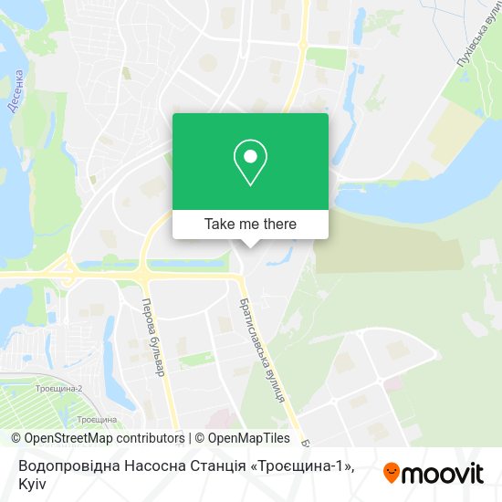 Карта Водопровідна Насосна Станція «Троєщина-1»