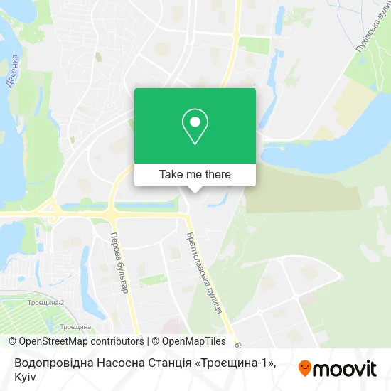 Карта Водопровідна Насосна Станція «Троєщина-1»