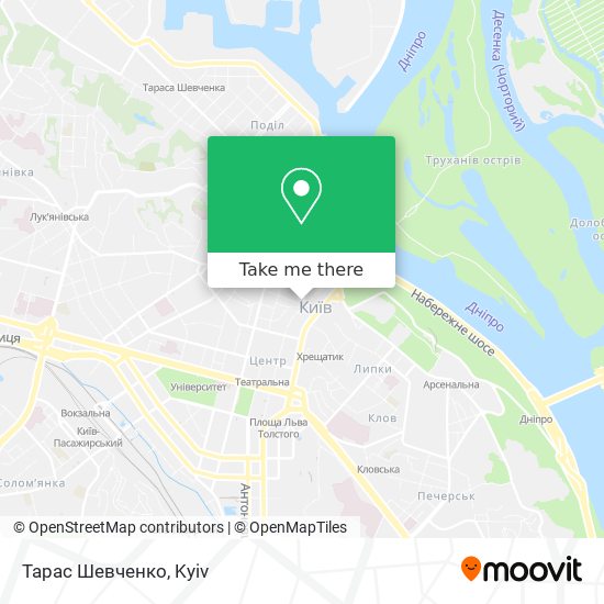 Карта Тарас Шевченко
