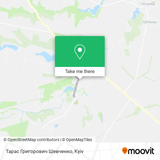 Тарас Григорович Шевченко map