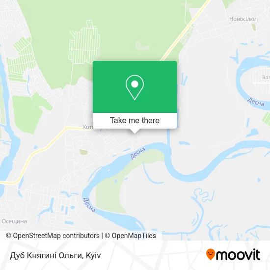 Карта Дуб Княгині Ольги