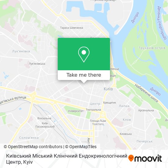 Київський Міський Клінічний Ендокринологічний Центр map