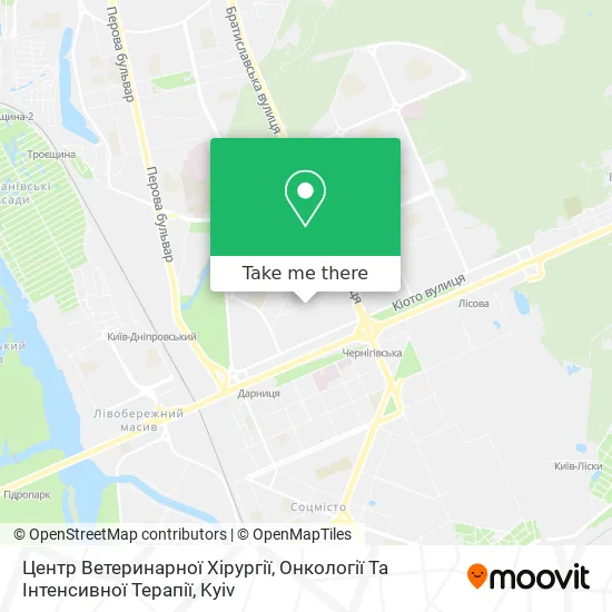 Карта Центр Ветеринарної Хірургії, Онкології Та Інтенсивної Терапії