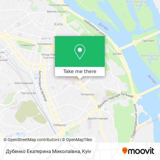 Дубенко Екатерина Миколаївна map