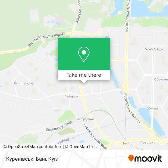 Карта Куренівські Бані