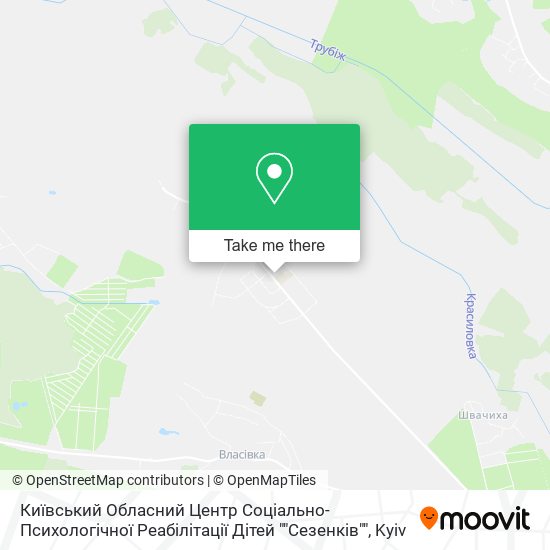 Київський Обласний Центр Соціально-Психологічної Реабілітації Дітей ""Сезенків"" map