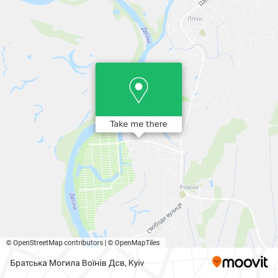 Братська Могила Воїнів Дсв map