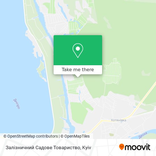 Карта Залізничний Садове Товариство