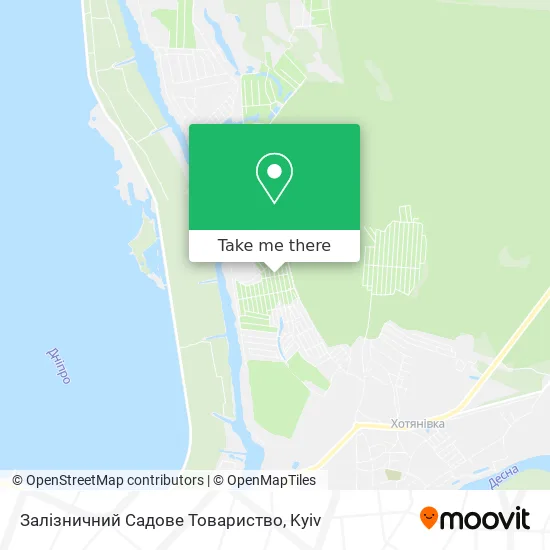 Карта Залізничний Садове Товариство
