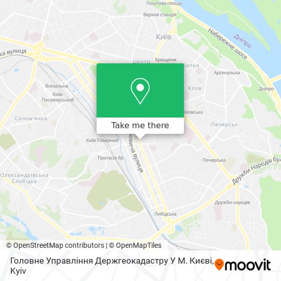 Карта Головне Управління Держгеокадастру У М. Києві