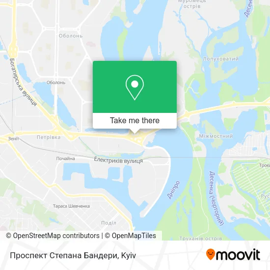 Карта Проспект Степана Бандери