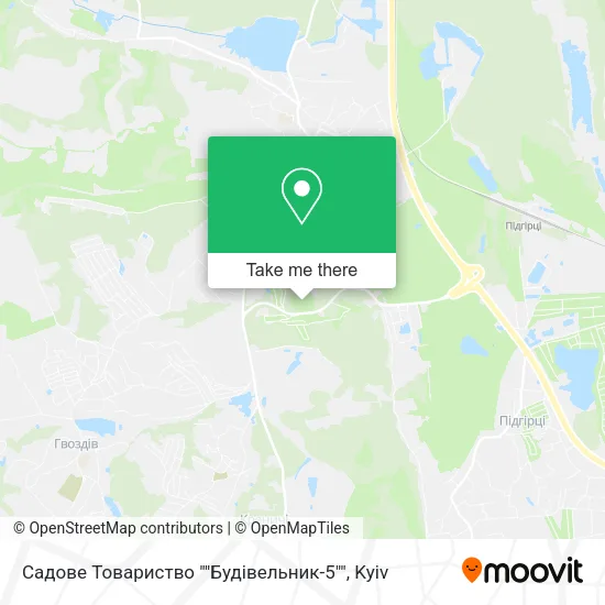 Карта Садове Товариство ""Будівельник-5""