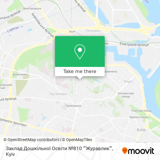 Заклад Дошкільної Освіти №810 ""Журавлик"" map
