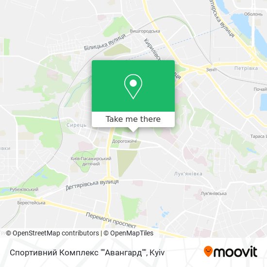 Карта Спортивний Комплекс ""Авангард""