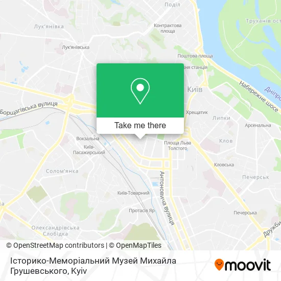 Карта Історико-Меморіальний Музей Михайла Грушевського