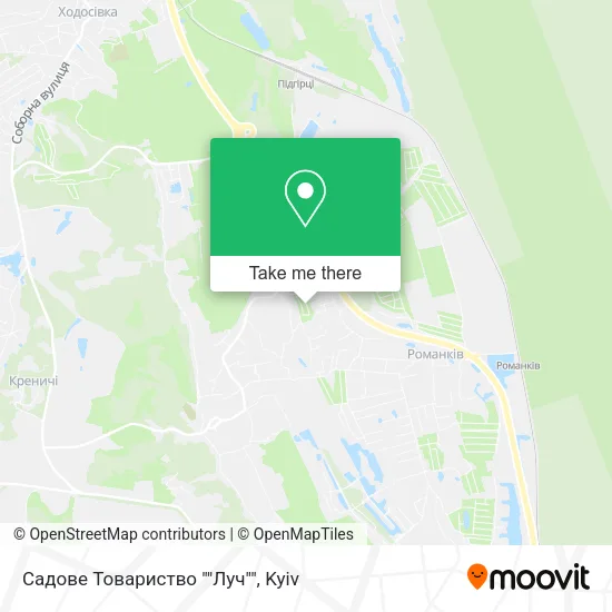 Карта Садове Товариство ""Луч""