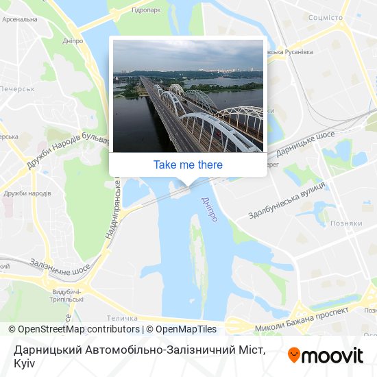Карта Дарницький Автомобільно-Залізничний Міст