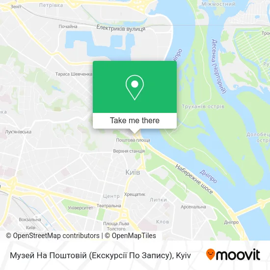 Карта Музей На Поштовій (Екскурсії По Запису)