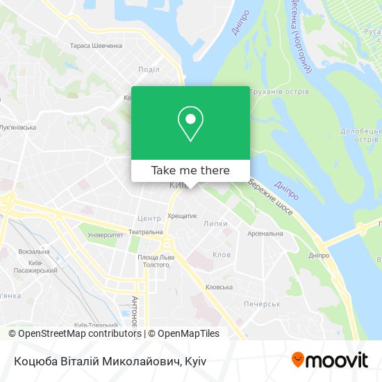 Карта Коцюба Віталій Миколайович