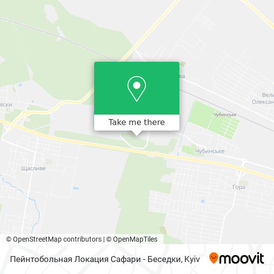 Карта Пейнтобольная Локация Сафари - Беседки