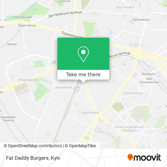 Карта Fat Daddy Burgers