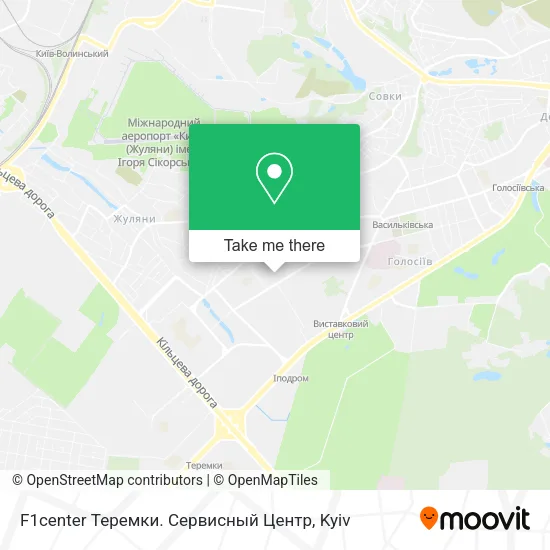 Карта F1center Теремки. Сервисный Центр