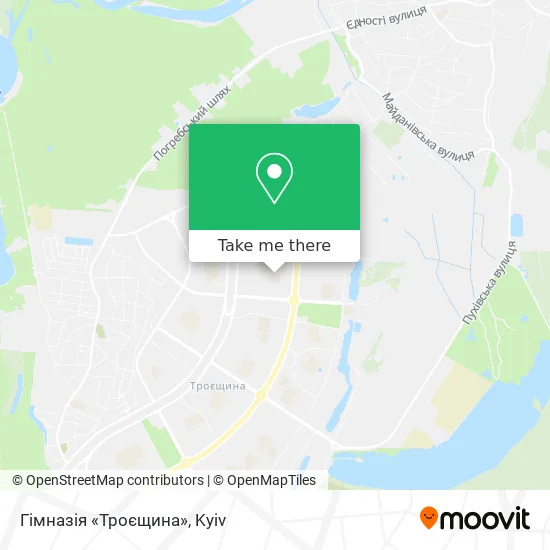 Карта Гімназія «Троєщина»