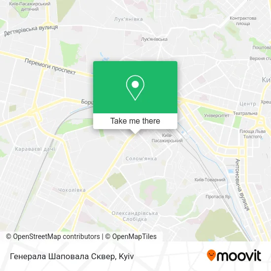 Карта Генерала Шаповала Сквер