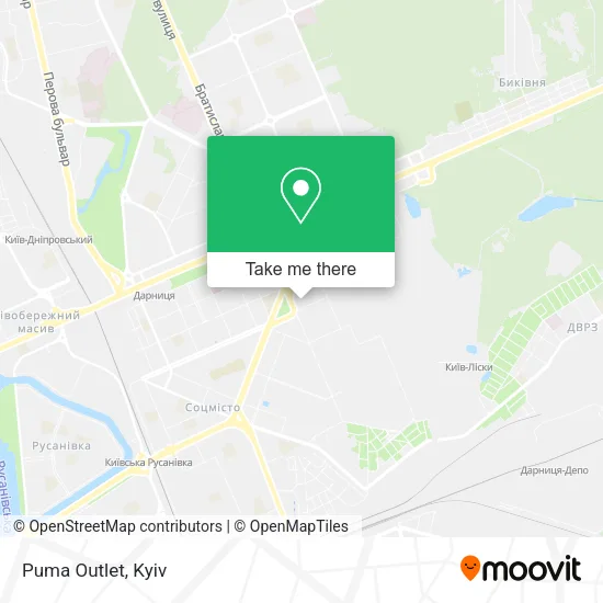 Карта Puma Outlet