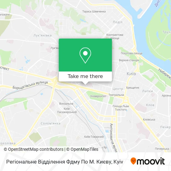 Карта Регіональне Відділення Фдму По М. Києву
