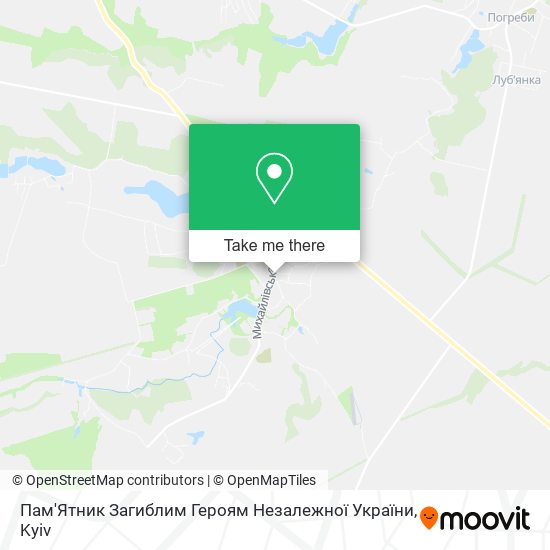 Карта Пам'Ятник Загиблим Героям Незалежної України