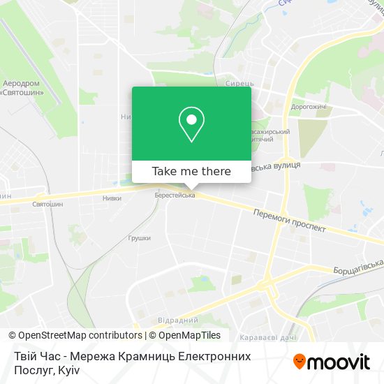 Твій Час - Мережа Крамниць Електронних Послуг map