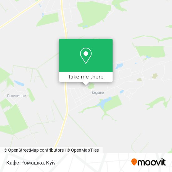 Карта Кафе Ромашка