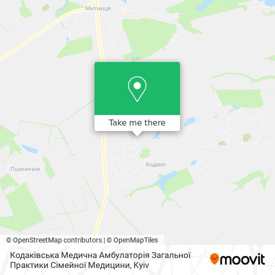 Карта Кодаківська Медична Амбулаторія Загальної Практики Сімейної Медицини