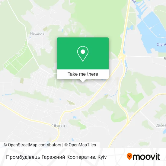 Карта Промбудівець Гаражний Кооператив