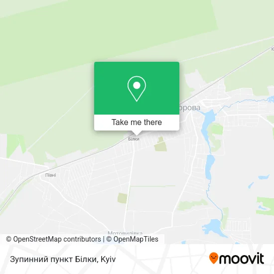 Карта Зупинний пункт Білки