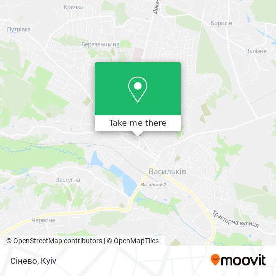 Сінево map