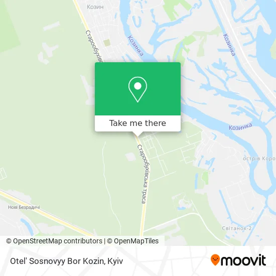 Карта Otel' Sosnovyy Bor Kozin
