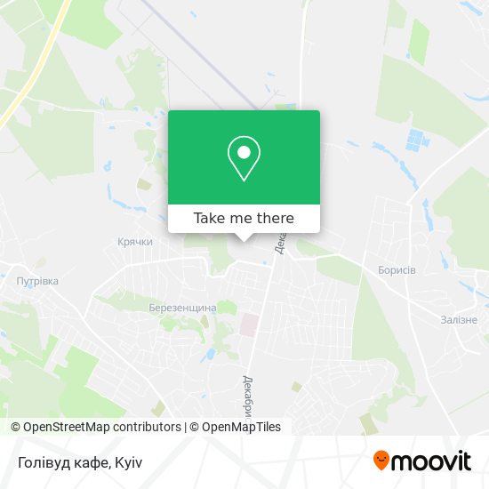Голівуд кафе map
