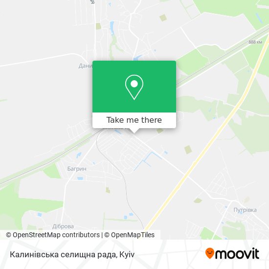 Карта Калинівська селищна рада