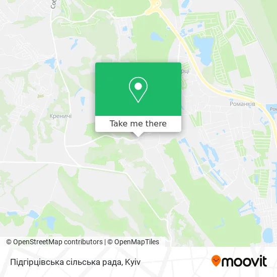 Карта Підгірцівська сільська рада