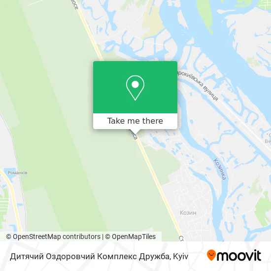 Карта Дитячий Оздоровчий Комплекс Дружба