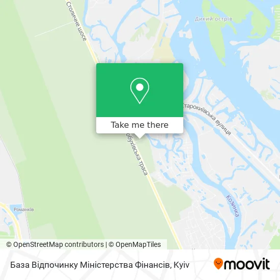 Карта База Відпочинку Міністерства Фінансів