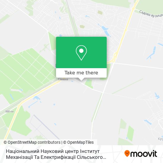 Карта Національний Науковий центр Інститут Механізації Та Електрифікації Сільського Господарства