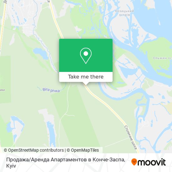 Продажа / Аренда Апартаментов в Конче-Заспа map