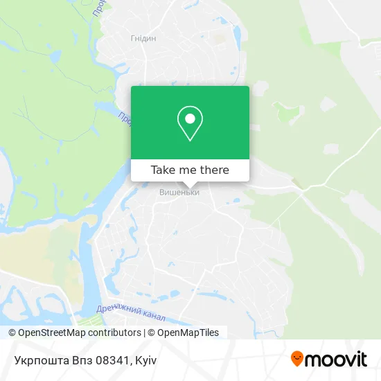 Карта Укрпошта Впз 08341