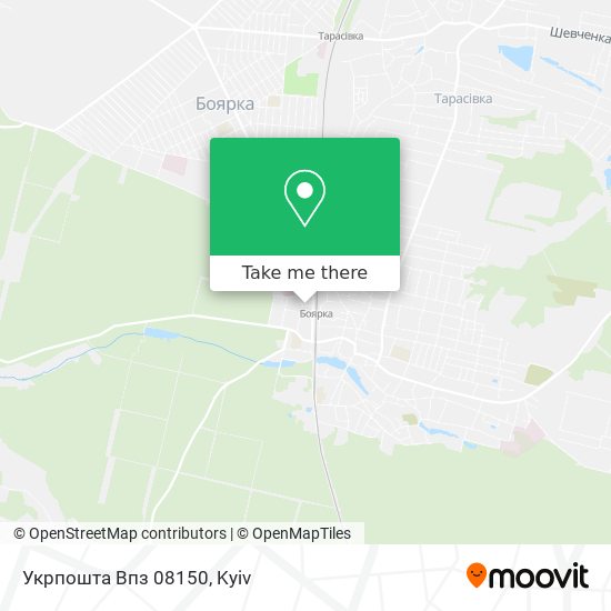 Укрпошта Впз 08150 map