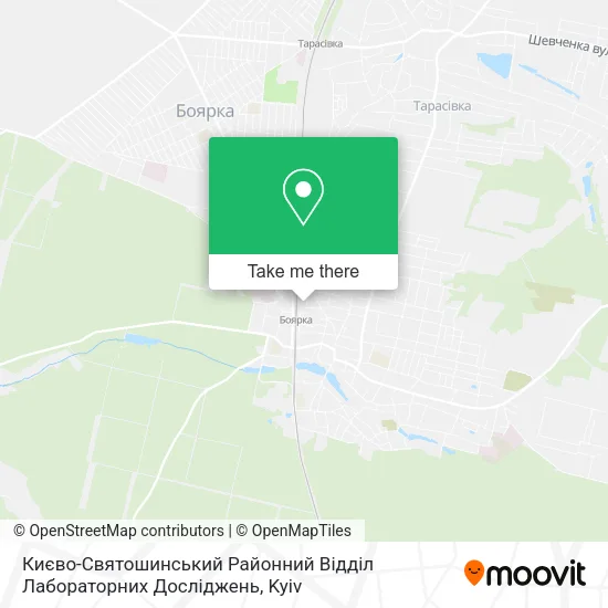 Карта Києво-Святошинський Районний Відділ Лабораторних Досліджень